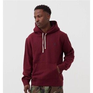 POLO RALPH LAUREN Men's  Fleece Hoodie Hooded Sweatshirt, Burgundy Red 4XLT New
